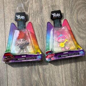 Trolls Poppy & Barb Mini Figures - Pink and Red
